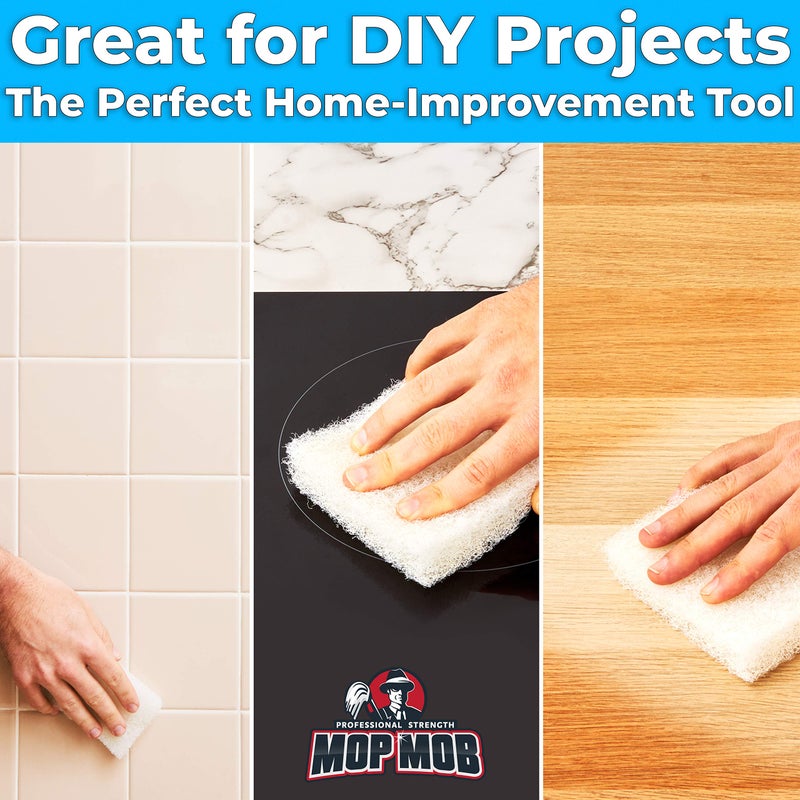 Mop Mob Non-Scratch, Super Long-Lasting Scrubbing Pad 5 pk, 10x4.5in. Best Reusable Multipurpose Scouring Sponge for Home Surfaces. Perfect Pro Grade Multi-Surface Scrubber Pads for Light-Duty Indoor Cleaning - Image 5